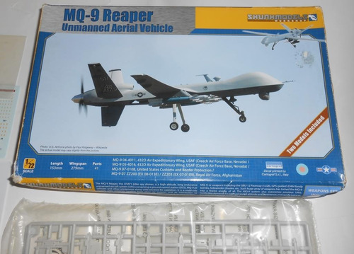 2 Modelos Avion Mq-9 Reaper Skunkmodels Arma Completo 1/72 