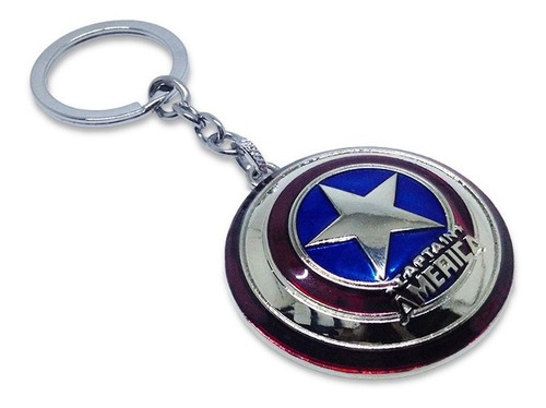 Llavero Metálico Escudo Capitán América Marvel Cómics