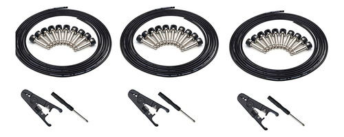 Cable De Guitarra Con Diseño De 3 Conectores Sin Soldadura,