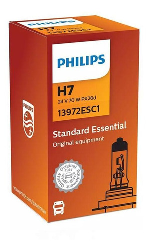 Lâmpada Halógena Farol H7 24v Standard Essential Philips
