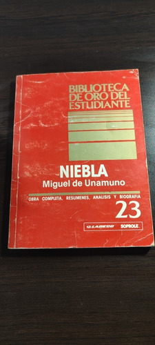 Niebla Miguel De Unamuno Ed. Biblioteca De Oro Libro Usado
