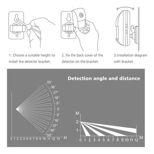 Sensor De Movimiento Inteligente Inalámbrico, 4 Modos, Alarm