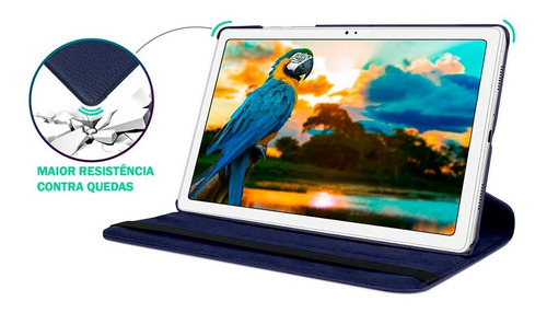 Capa Giratória Para Tablet Galaxy Tab A7 10.4 2020 T505 T500 Cor Azul-escuro