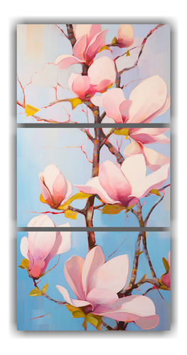 90x180cm Cuadro Abstracto De Magnolias En Aceite Flores