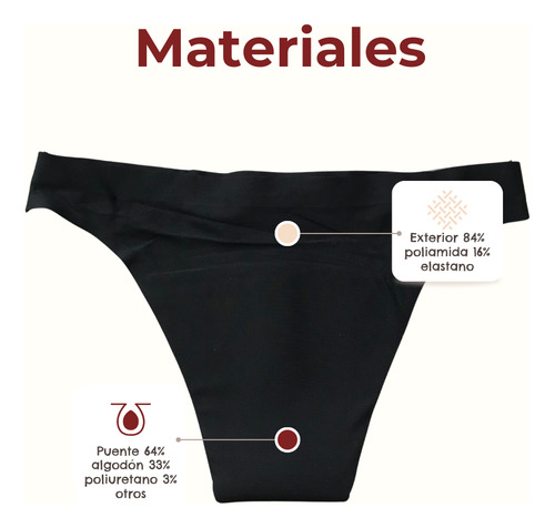Calzón Menstrual Tanga Febe Invisible Luna Segura