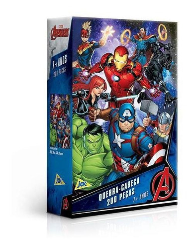 Quebra-Cabeça - 200 Peças - Avengers - Toyster - 3088