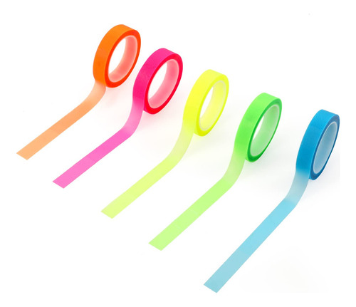 Paquete De Rollos De Cinta Toymis, Rotuladores Fluorescentes