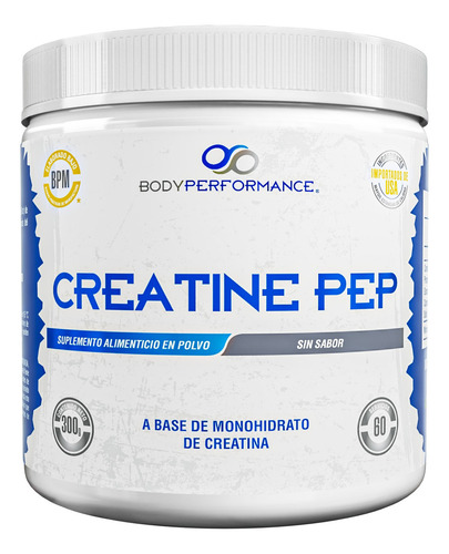 Bodyperformance Creatine Pep 300g Monohidrato De Creatina Sabor Sin sabor