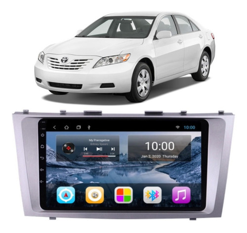 Multimidia Android 4gb De Ram +moldura+cam P/carros Toyota