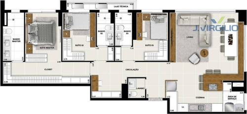 Imagem 28 de 30 de Apartamento Com 3 Quartos À Venda, 120 M² Por R$ 659.668 - Setor Marista - Goiânia/go - Ap0742