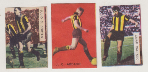 1966 Futbol Uruguay 3 Figuritas De Idolos De Peñarol Vintage