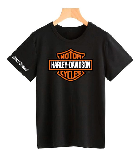 Remera Harley Davidson Placa Algodon Unisex Adulto/niño