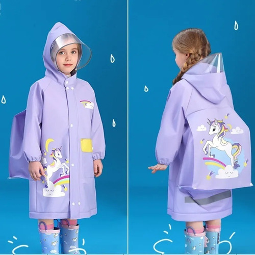 Capa De Lluvia Para Bebé Y Niño, Chaqueta Con Cierre