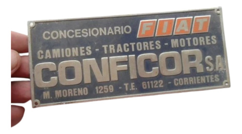 Insignia Antigua Agencia Fiat Concesionaria Tractor Camion