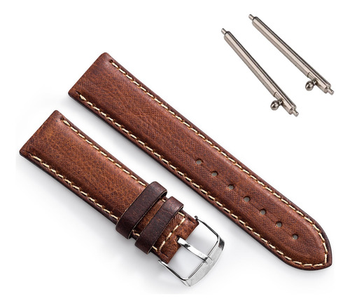 Pulseira Couro Natural Havana Com Engate Rápido P/ Relógio