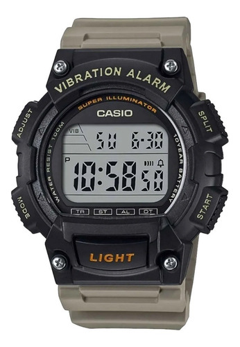 Imagen 1 de 8 de Reloj Casio Hombre W-736h Alarma Vibradora Luz Cronómetro