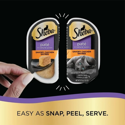 Sheba, Comida Húmeda Para Gatos Pollo Y Pavo 24 Porciones
