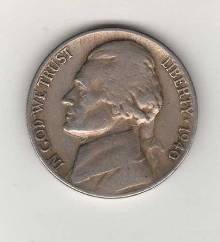 Estados Unidos Moneda 5 Centavos Año 1940 - Km 192 