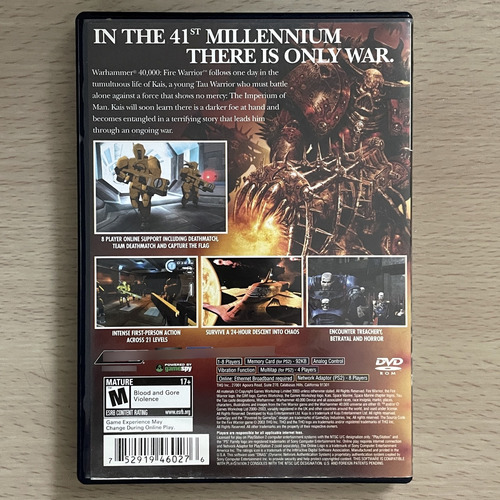 Warhammer 40,000 Fire Warrior Playstation 2 Ps2 (Usado)