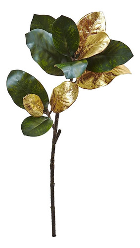 Casi Natural 32 Golden Magnolia Leaf Stem (set Of 3) Planta 