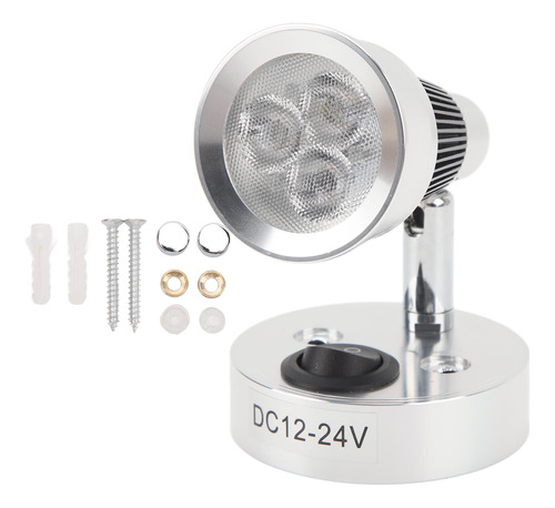 Mesita De Cama Led Rv De 12 A 24 V Para Lectura, Color Plate