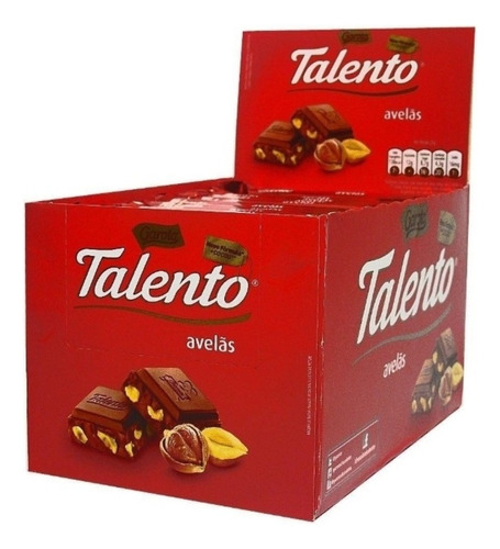 Chocolate Talento Sabor Avelãs - 12 Unidades 85g
