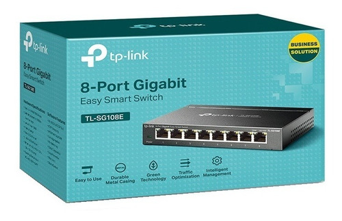Switch 8 Portas Tp-link Tl-sg108e Gerenciável Gigabit 