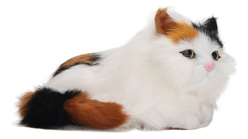 Muñeco De Peluche De Imitación De Gato De Peluche Con Ojos A