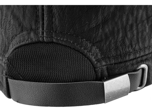Boina Gorro Mujer Visera Sombrero Estilo Gatsby Capitán Negro Eco Cuero 20 Cm