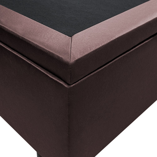 Base Box Baú Cama Casal King 192x203 Bipar Liz Sint Marrom