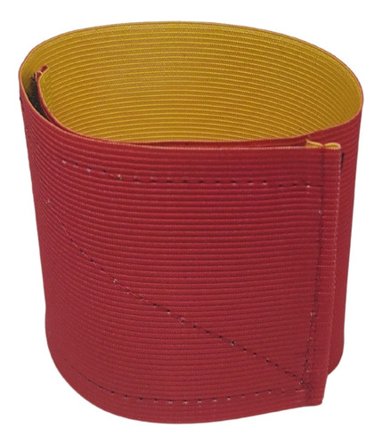 Braçadeira Elástica De Identificação Dupla Face Airsoft Cor Vermelho/amarelo