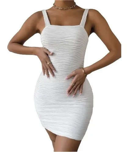 Vestido branco best sale reto