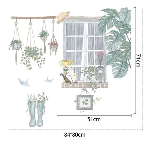 Pegatinas De Vinilo Plantas Verdes 2 Diseños