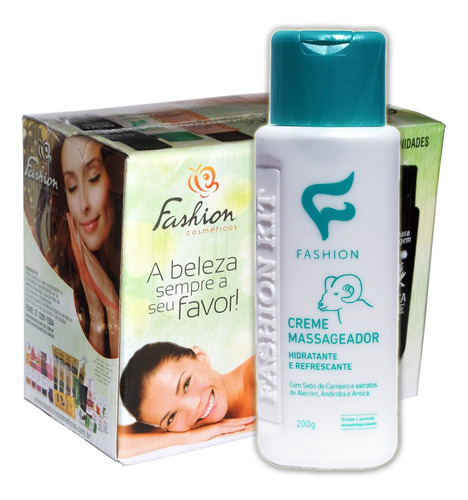  Caixa Com 12 Creme Massageador Sebo De Carneiro 200g Fashion