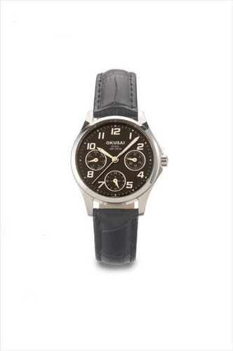 Reloj Mujer Okusai Okd0059-crl-1b Malla Cuero Sumergible