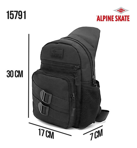 Imagen 2 de 10 de Mochila Alpine Skate Bandolera Morral Cruzada Tipo Riñonera