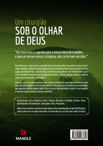 Um cirurgião sob o olhar de Deus: Uma introdução às ciências do cérebro, da mente e do espírito, de Marino Junior, Raul. Editorial Editora Manole LTDA, capa mole em português, 2020