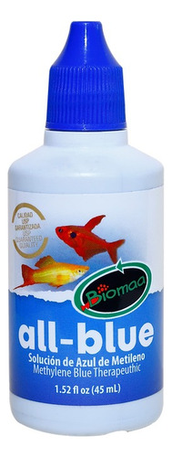 20 Pzs Azul De Metileno All Blue 45 Ml Biomaa Peces Acuario