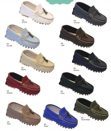 Mocassim masculino infantil mercado cheap livre