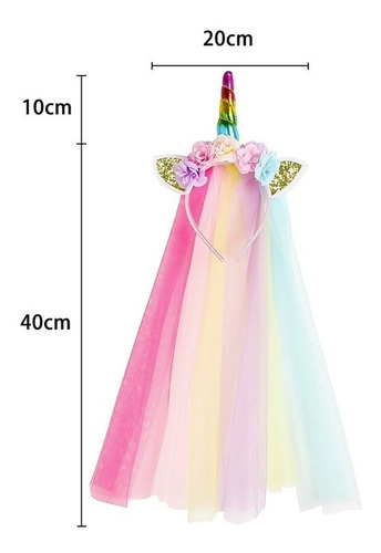 Imagem 10 de 10 de Vestido Fantasia Unicórnio P/ Festa Infantil + Chifre + Asas