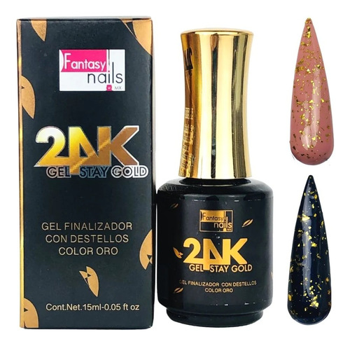Gel Efecto Hoja De Oro 24k Fantasy Nails