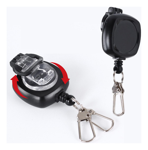Retractable Holder, Carabiner Key Chain, Reel Clip Fly