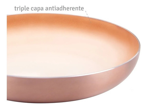 Imagen 6 de 10 de Bateria 5 Piezas Ocre Antiadherente Cerámico Hudson Silmar