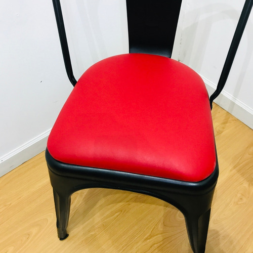 Asiento Almohadón Para Silla Tolix Tapizado S/base Madera 