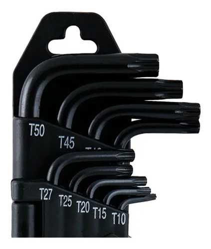 Jogo De Chaves Hexa Lobular T10 A T50 C/ 9 Peças Vonder
