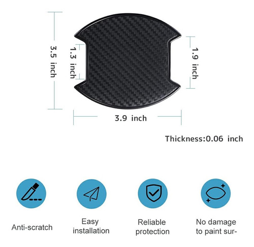 Almohadilla Protectora Para Manija De Puerta De Coche, 4 Uni
