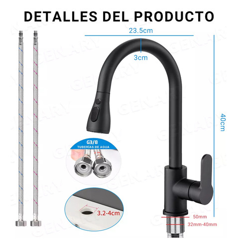 Llave Mezcladora De Fregadero Grifo Cocina Tarja Inoxidable