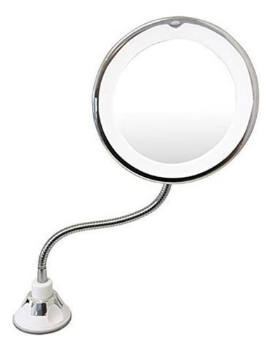 Espejo Led Brazo Flexible Maquillaje Perfecto Acerca X10 Luz Marco Blanco