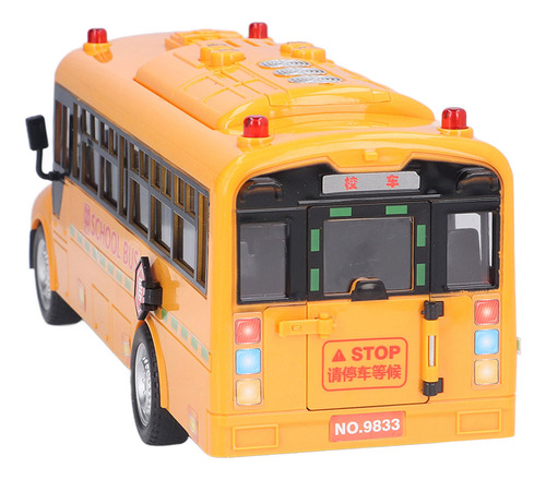 Figura Amarilla De Plástico, Modelo Autobús Escolar, Vehícul