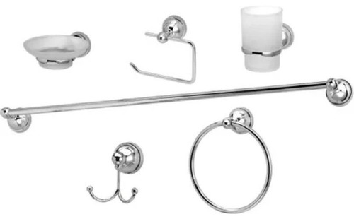 Combo Peirano De Accesorios Para Baño - 6 Piezas Metálicas